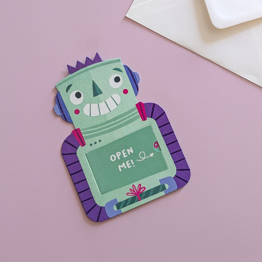 Carte Robot D'Anniversaire Pour Enfant