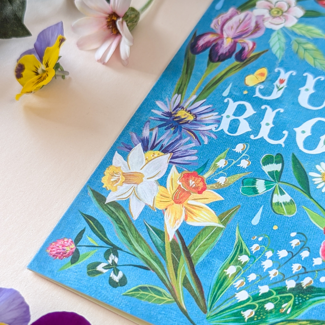 Carte d'Anniversaire Just Bloom de Katie Daisy