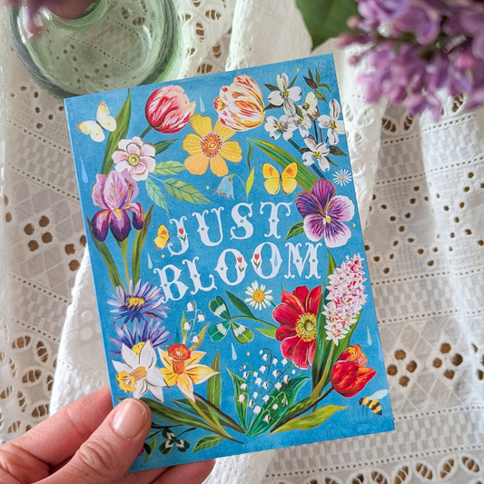 Carte d'Anniversaire Just Bloom de Katie Daisy