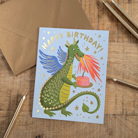 Carte Happy Birthday Dragon