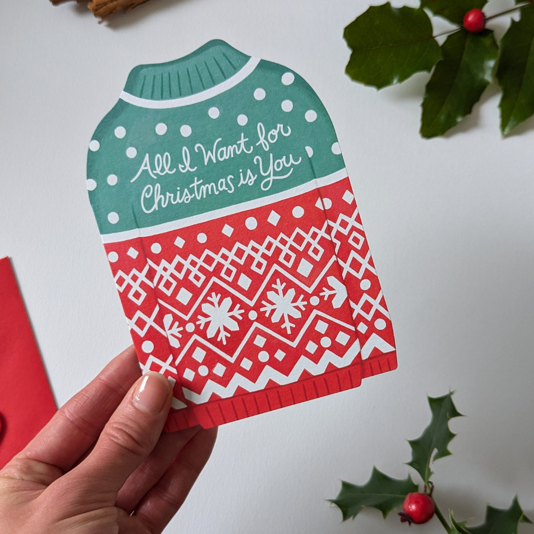 Carte Pull De Noël