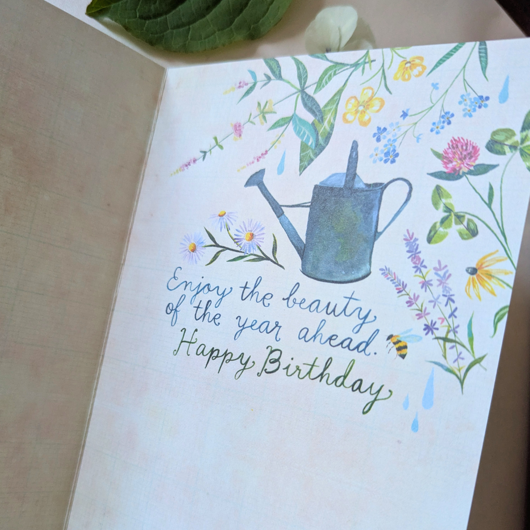 Carte d'Anniversaire Jardin & Bibliothèque Katie Daisy