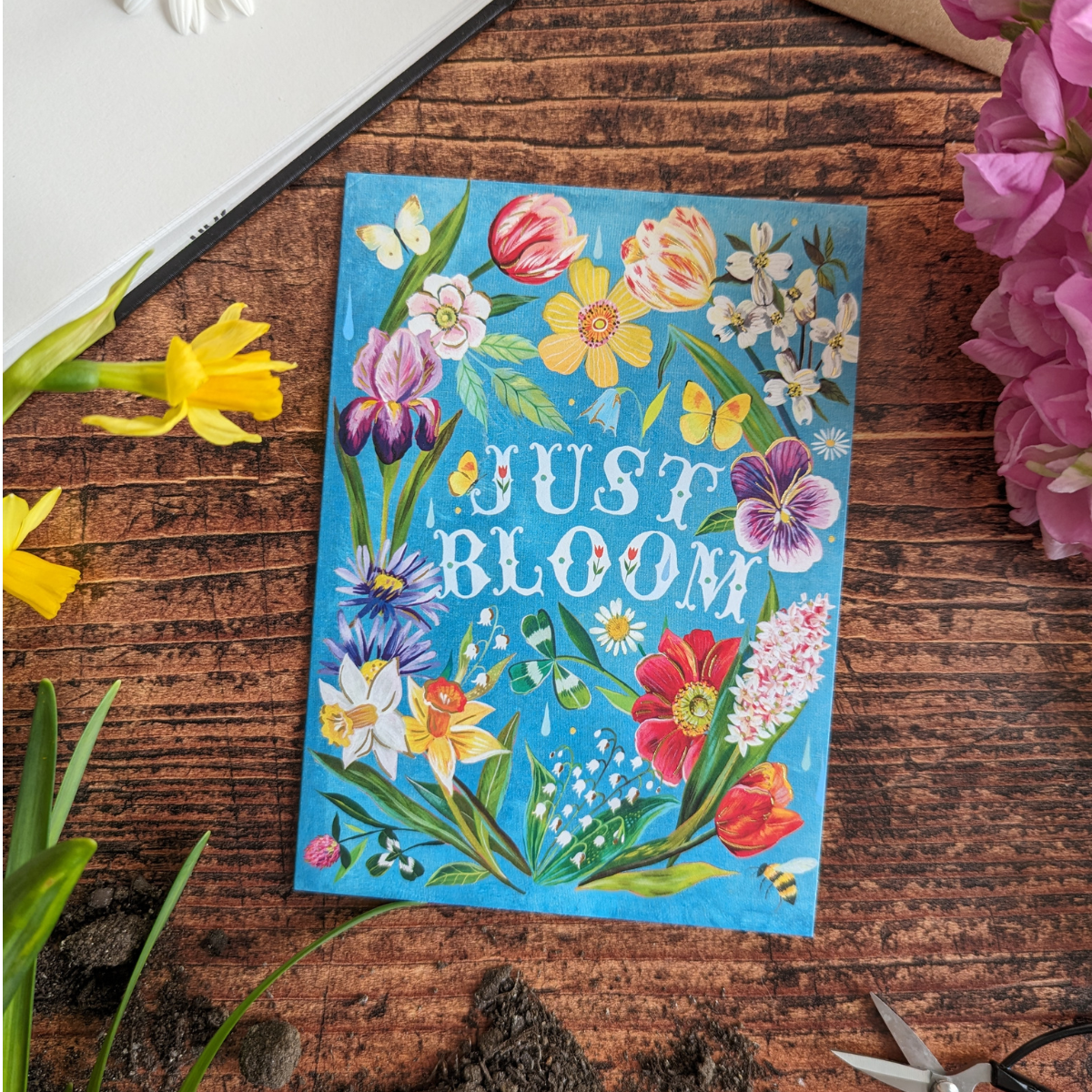 Carte d'Anniversaire Just Bloom de Katie Daisy