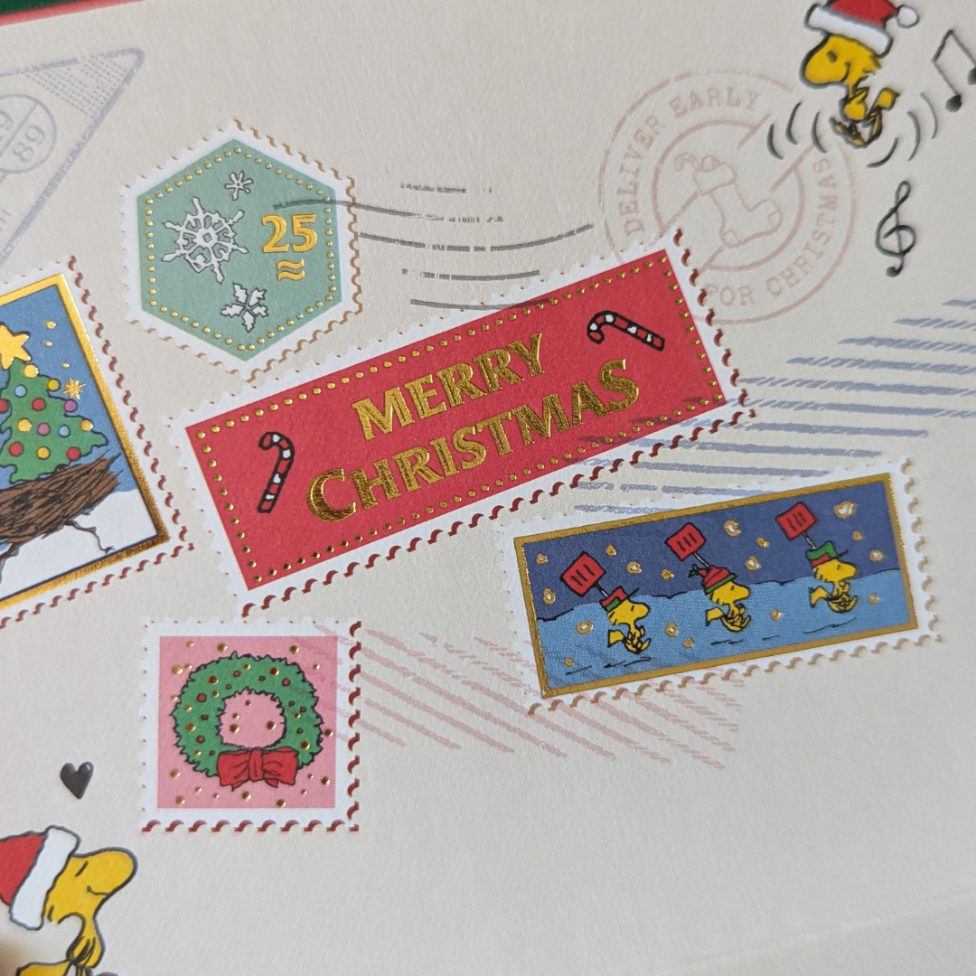 Carte de Noël Snoopy