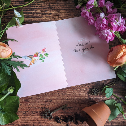 Carte de Remerciement Grateful For You de Katie Daisy