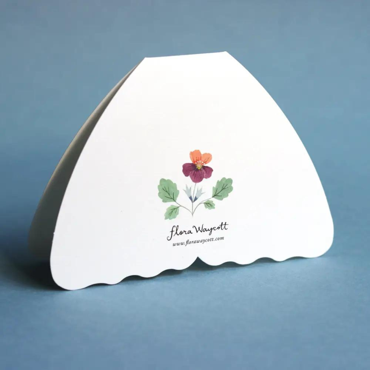 Carte Florale Papillon Vert Forêt