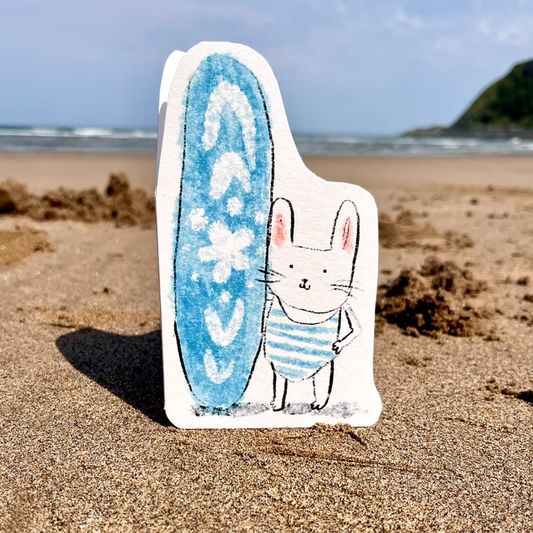 Carte Lapin Surfeur - Laura Skilbeck