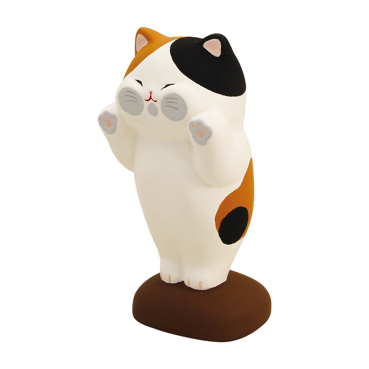 Figurine Chat Noir & Roux Joues Aplaties