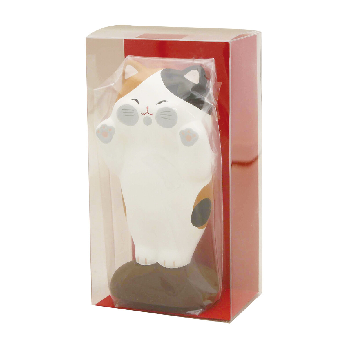 Figurine Chat Noir & Roux Joues Aplaties