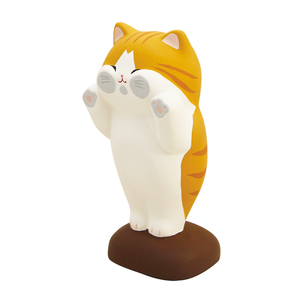 Figurine Chat Roux Joues Aplaties