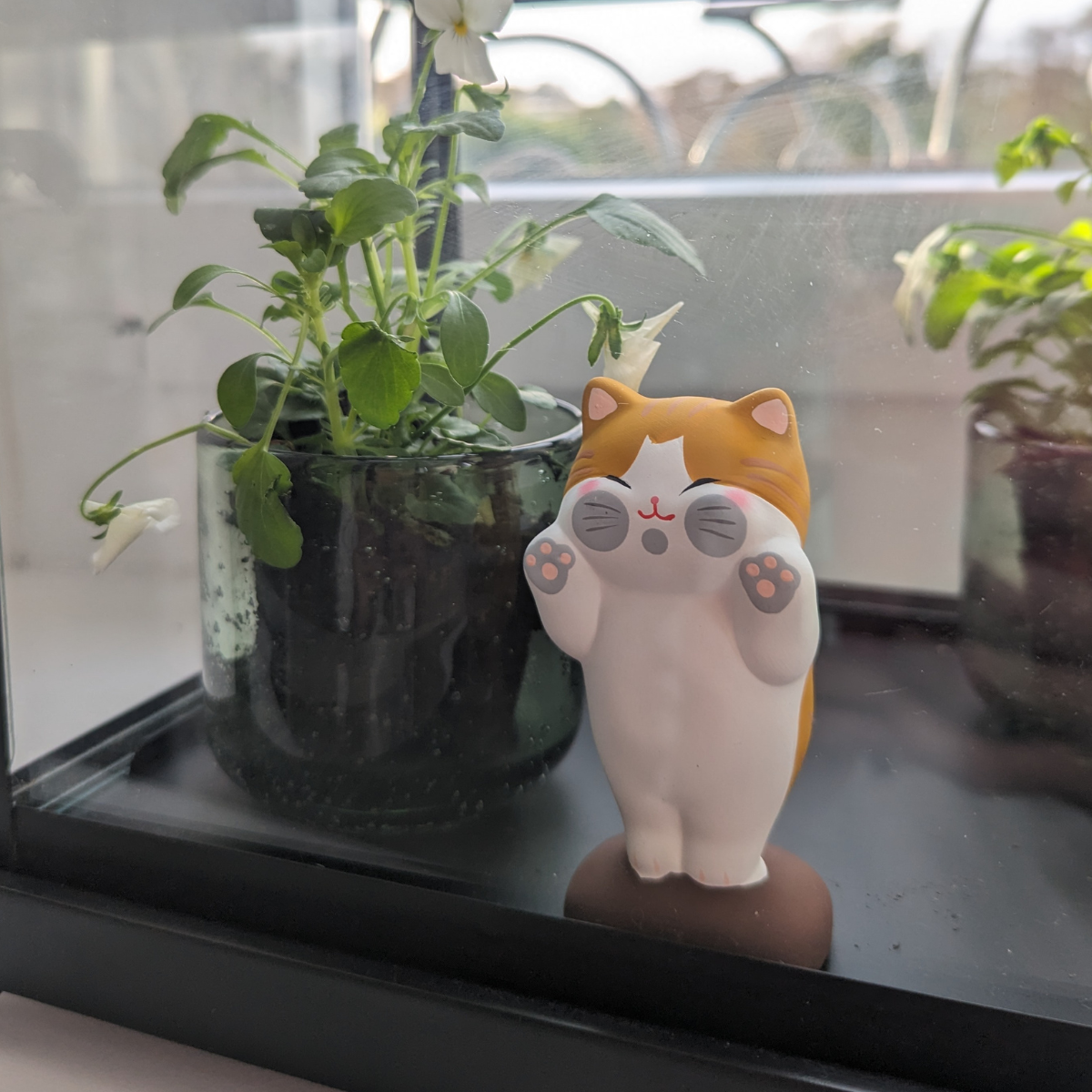 Figurine Chat Roux Joues Aplaties