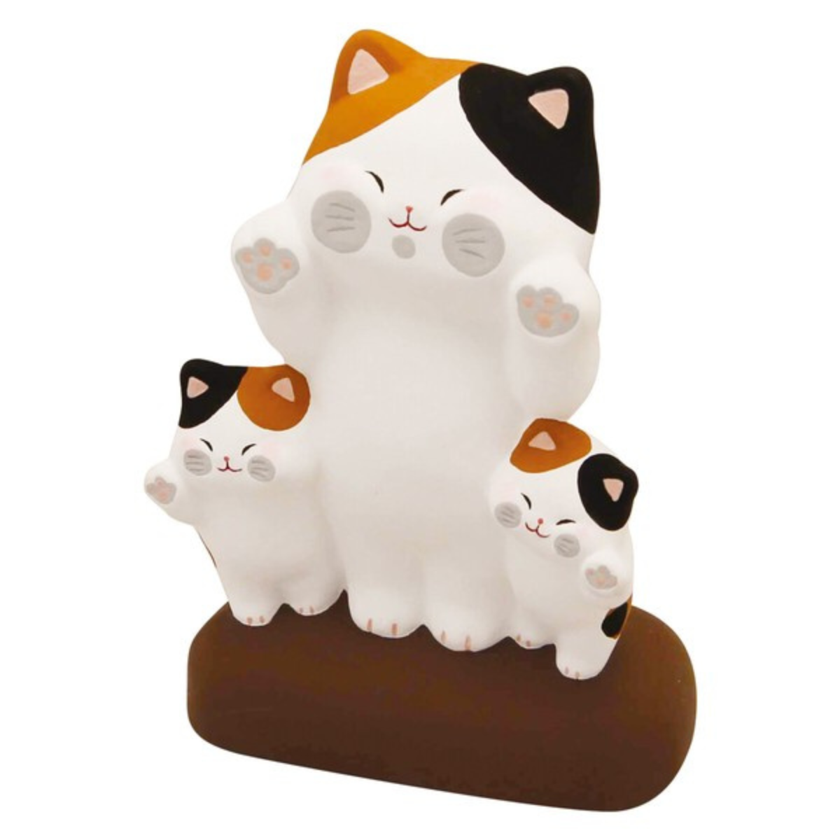Figurine Chat et Chatons en Céramique