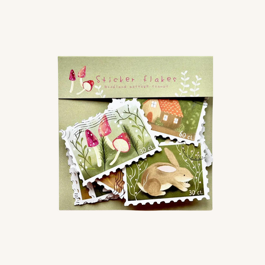 Pochette de Stickers Timbres-Poste Woodland