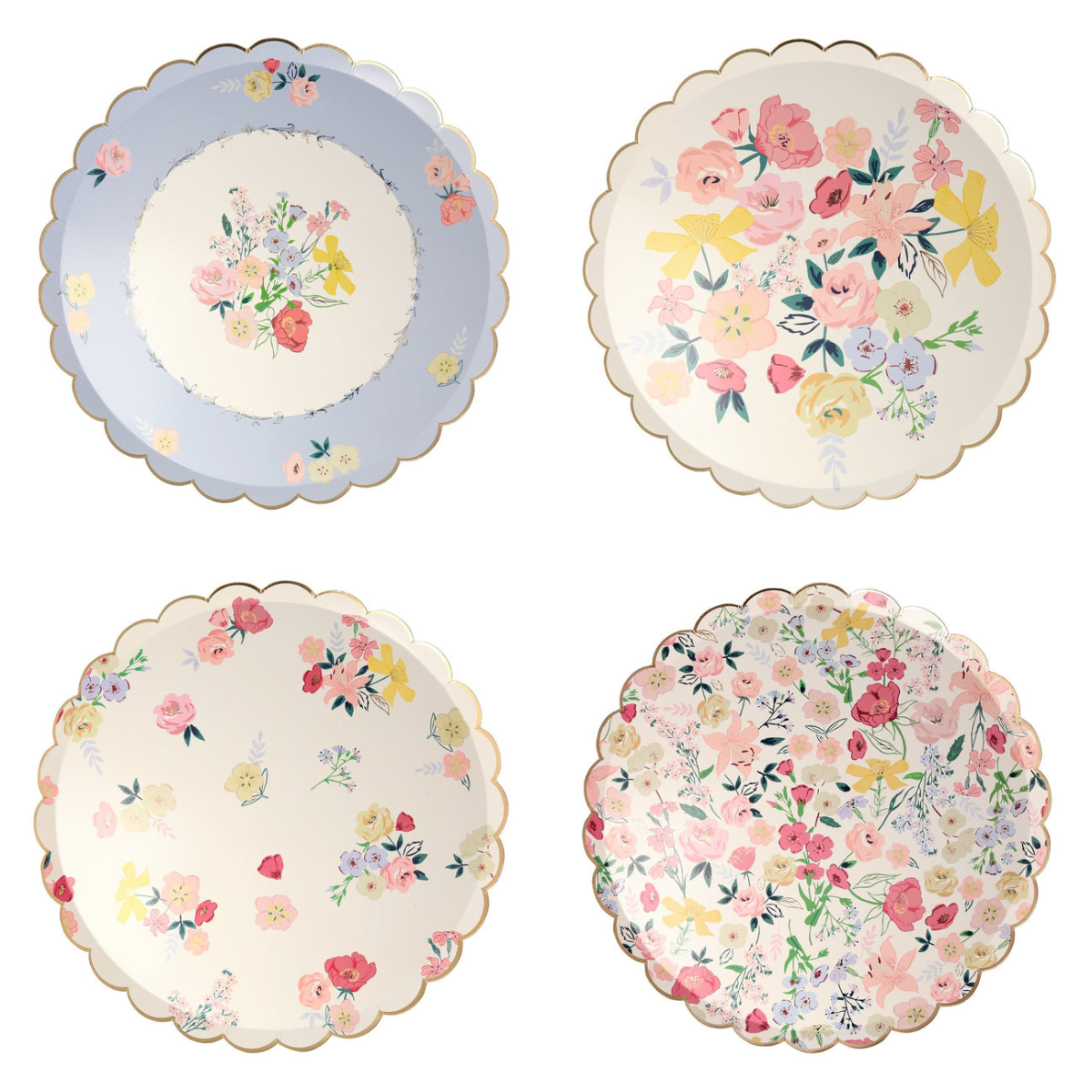 Grandes Assiettes Jardin Anglais (x 8)