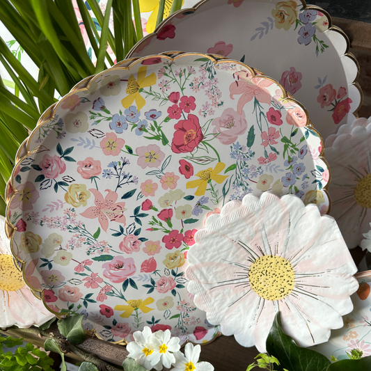 Grandes Assiettes Jardin Anglais (x 8)