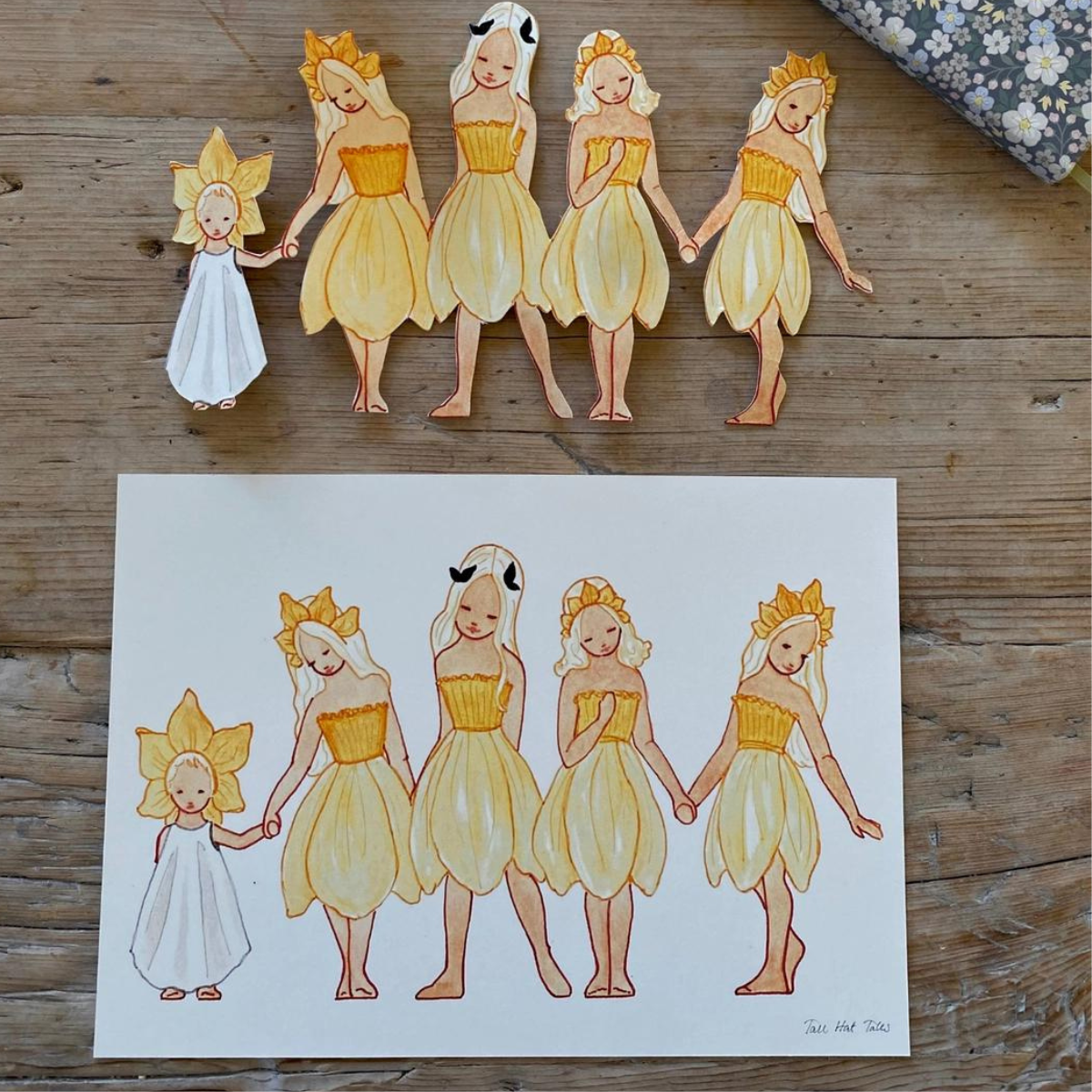 Jeunes Filles Jonquilles à Découper
