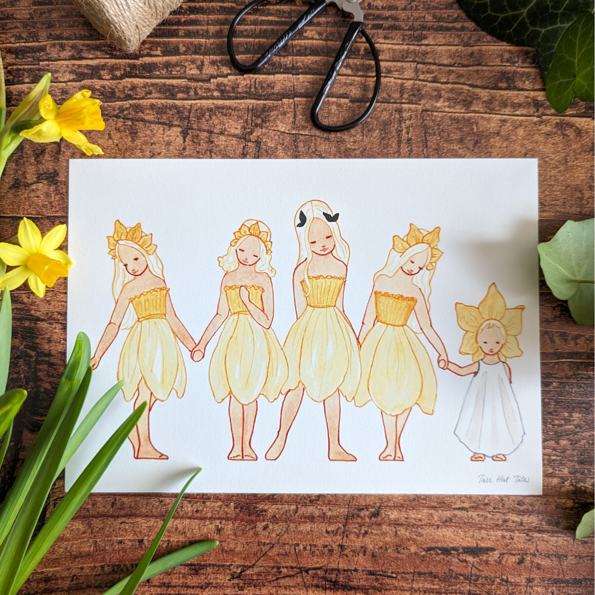 Jeunes Filles Jonquilles à Découper
