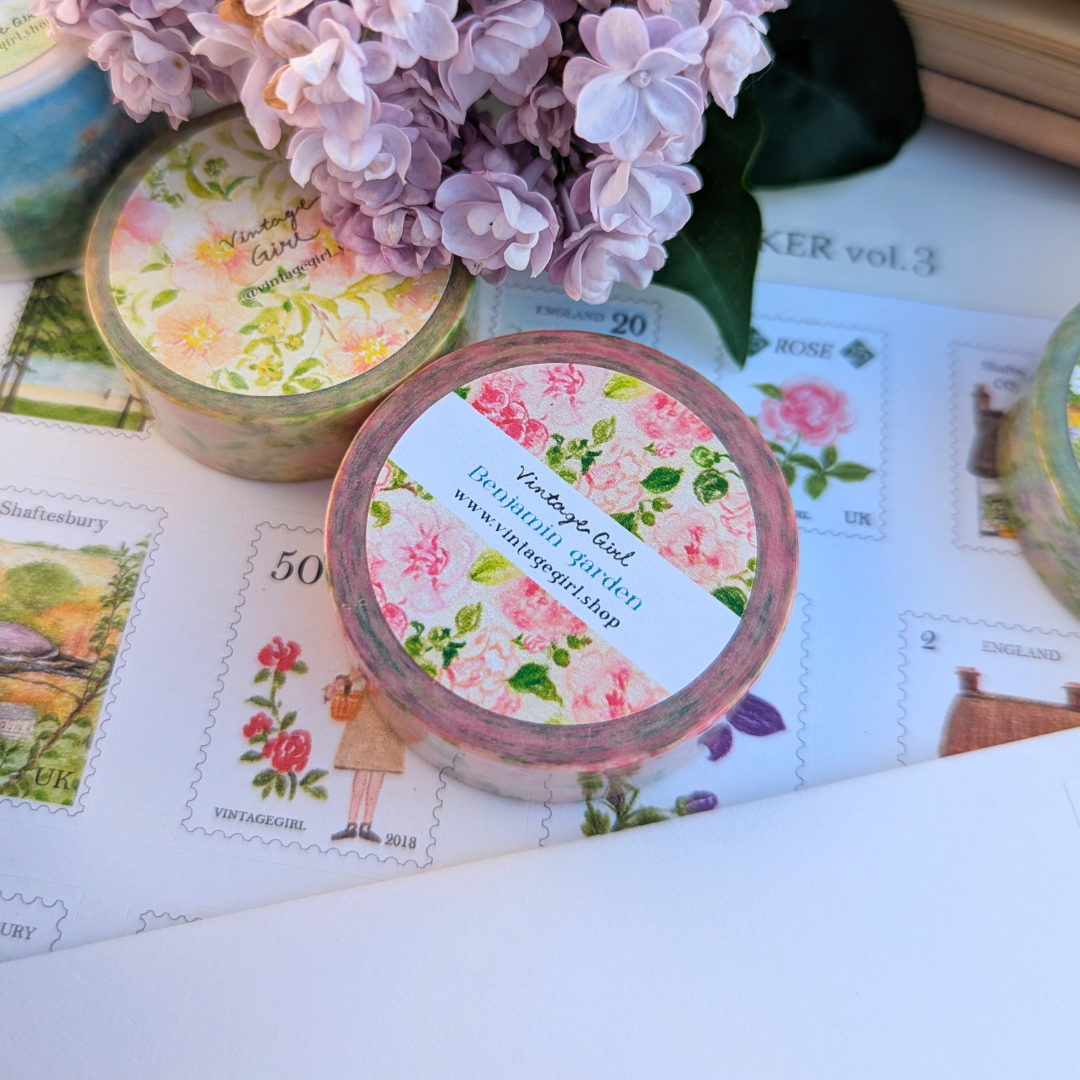 Masking Tape Benjamin Garden Vintage Girl