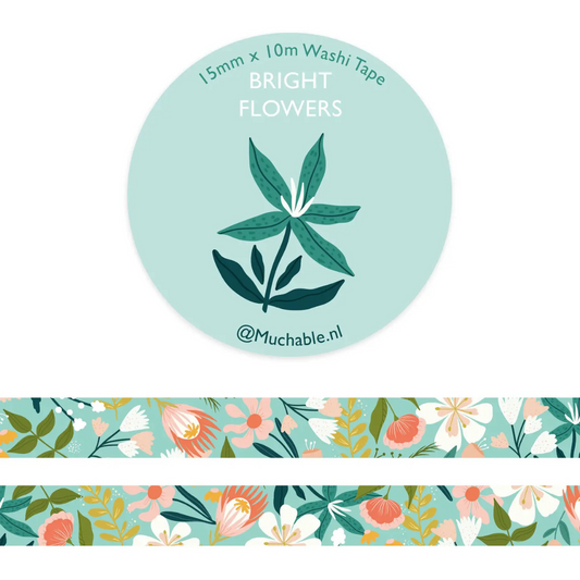 Masking Tape Bright Flowers - Muchable