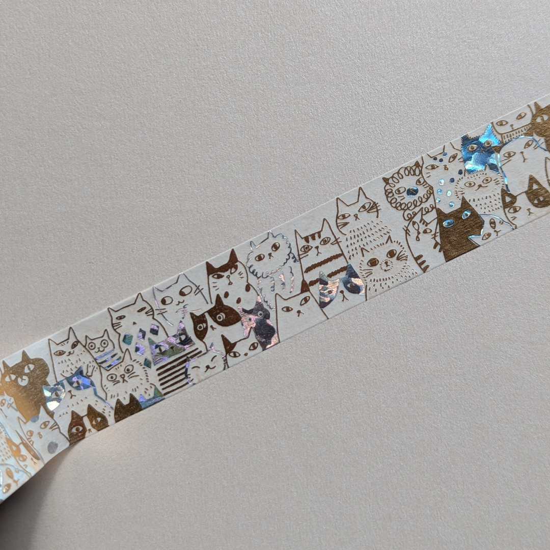 Shinzi Katoh Masking Tape Cat Meeting Doré