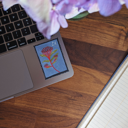 Ces 4 autocollants rétro inspirés de vieux timbres vintage sont parfaits pour décorer n'importe quel objet.