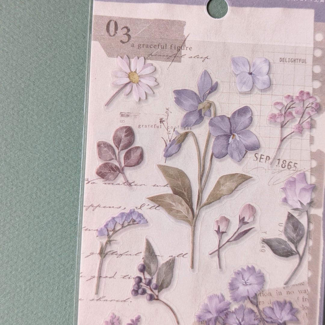 Planche de Stickers Fleurs Bullet Journal