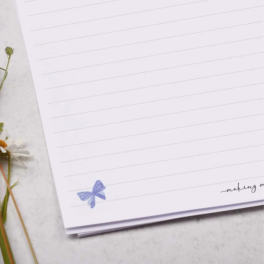 Ensemble de 20 Feuilles A4 et 10 Enveloppes - Déjeuner sous les glycines