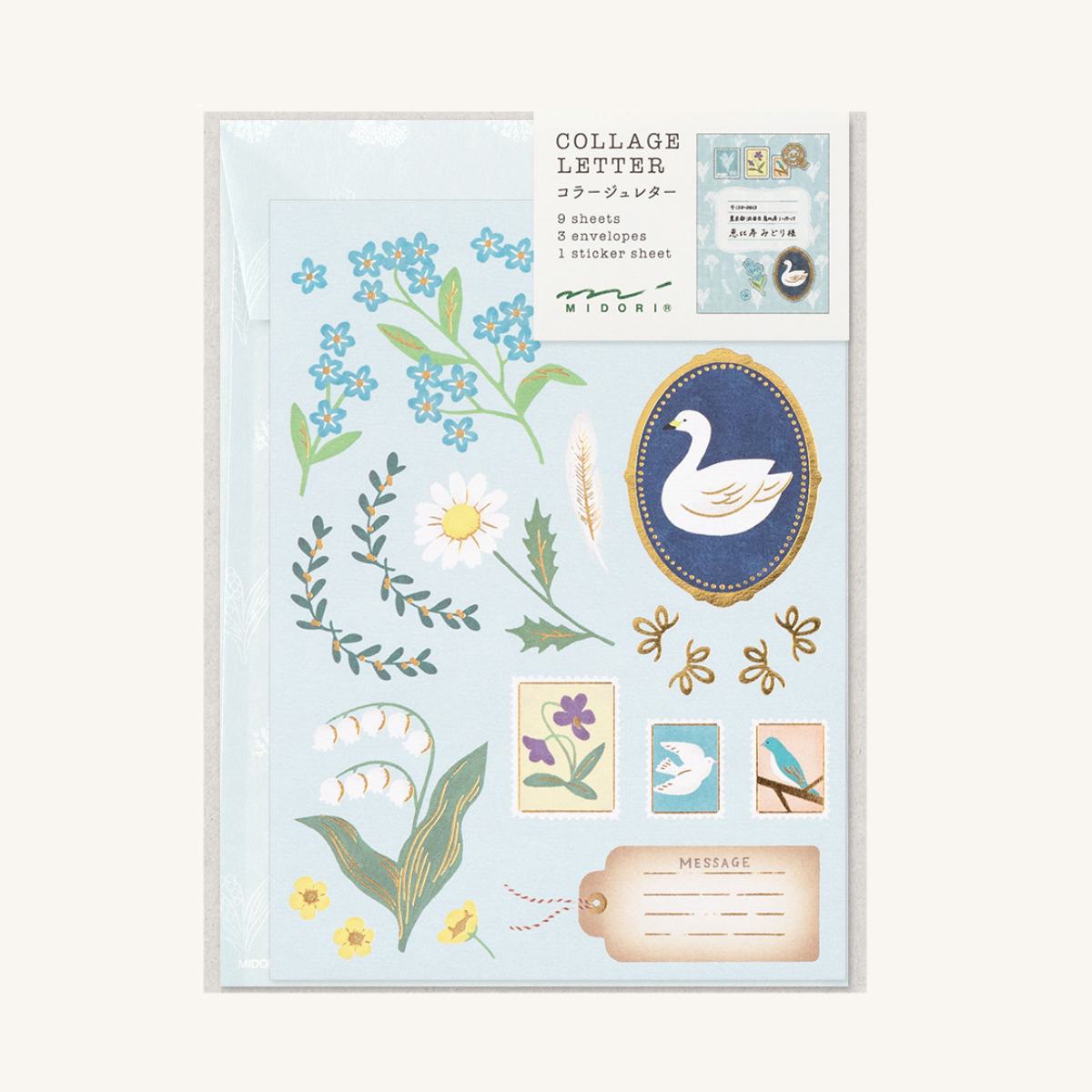 Papier à Lettres Bleu Myosotis - Midori