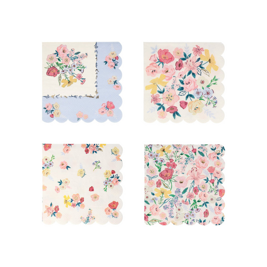 Petites Serviettes en Papier Jardin Anglais (x 16)