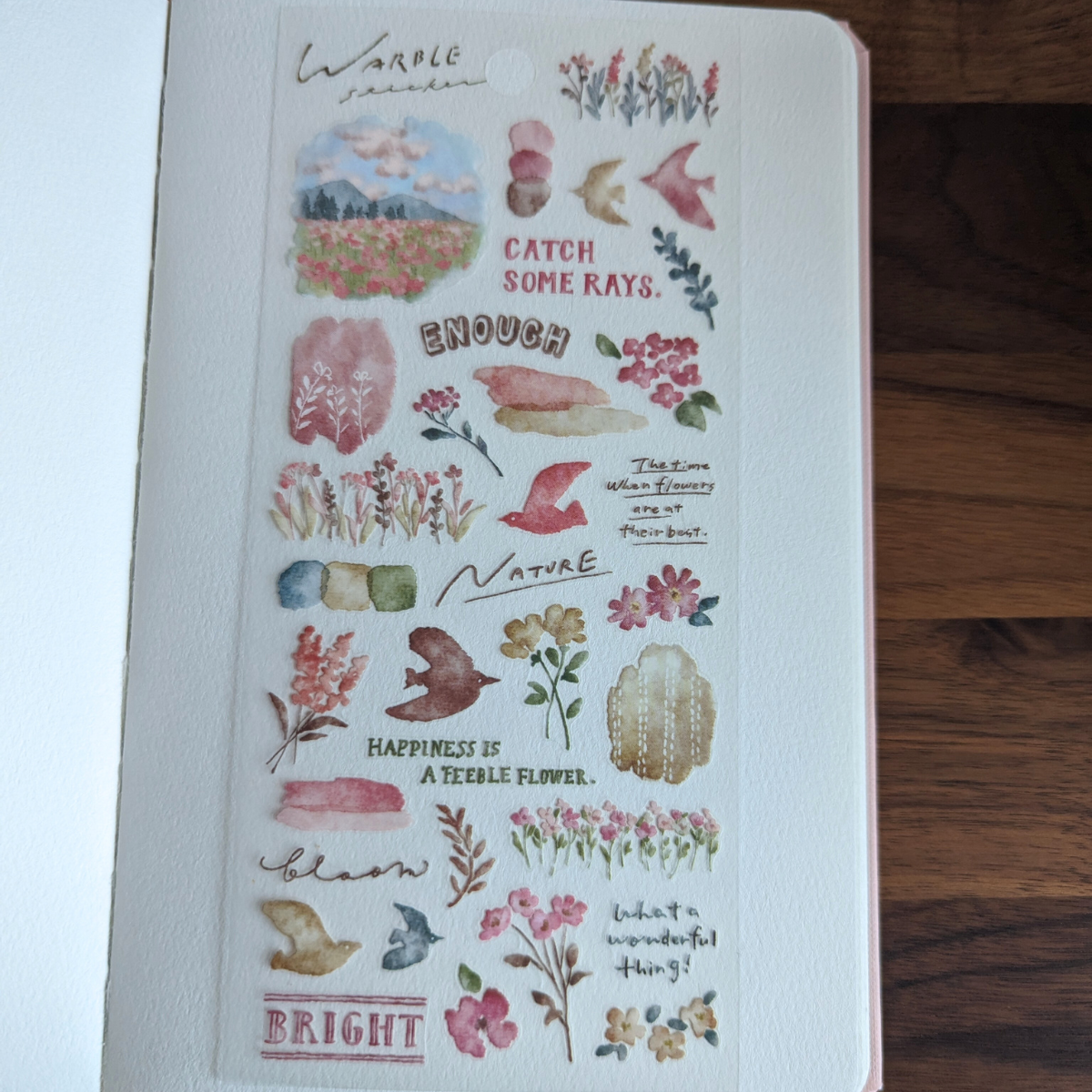 Planche de Stickers Champ de Fleurs