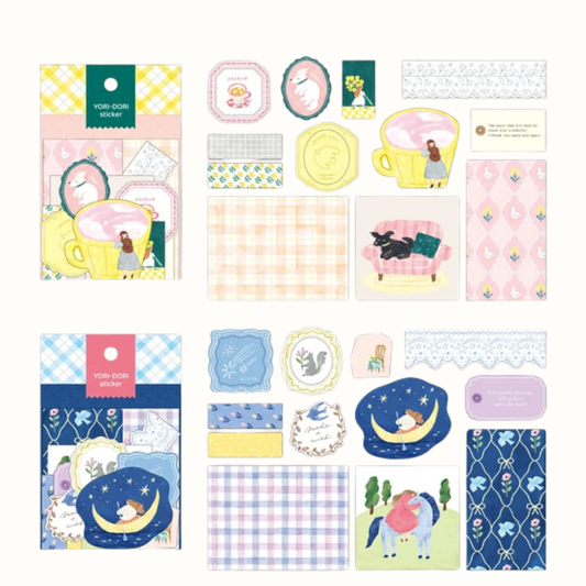 Pochette Stickers Jaunes et Roses Mind Wave