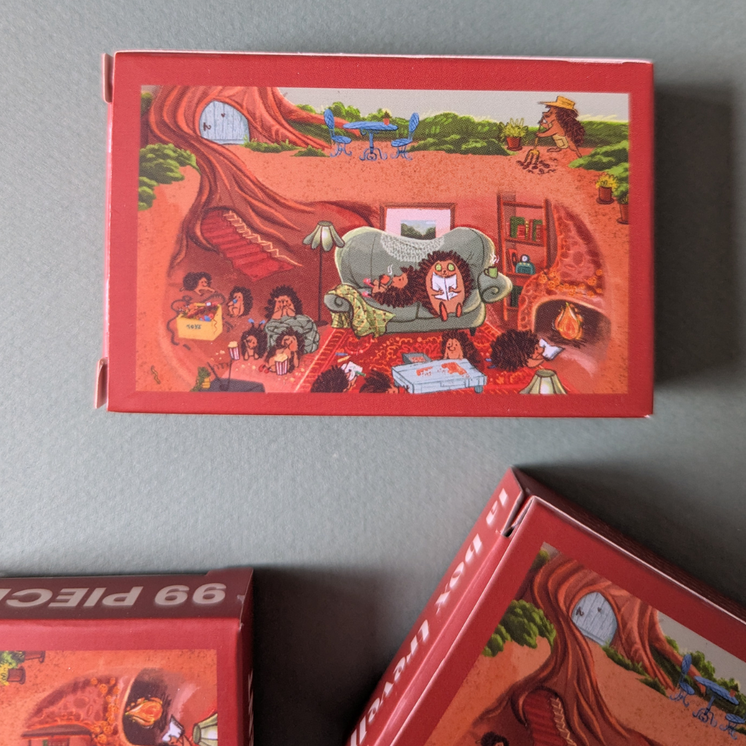 Mini Puzzle Famille Hérisson 99 pièces -Trevell