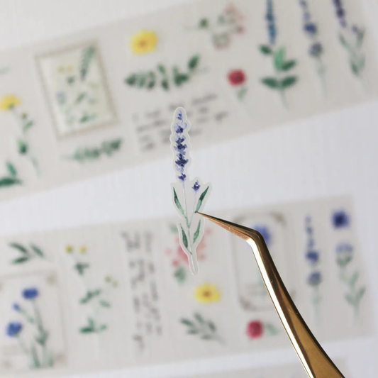 Nouveau modèle Ruban en PET Fleurs Sauvages prédécoupées Note & Wish