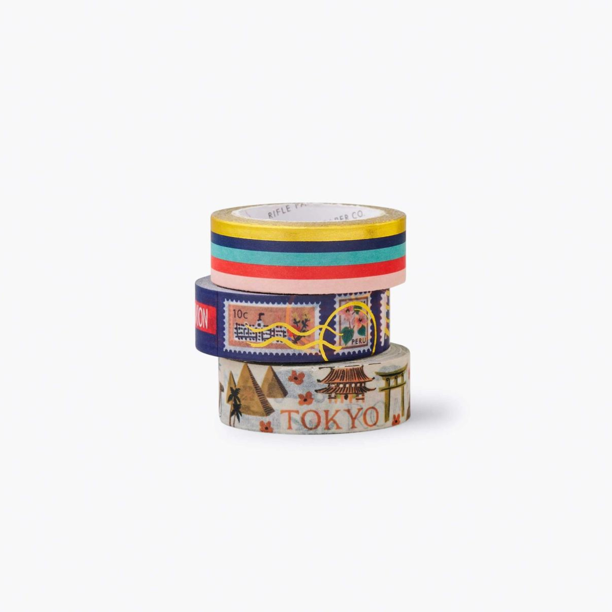 Ce lot de 3 rouleaux a pour thème le voyage dans le monde.