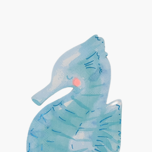 Serviettes en Papier Hippocampe (x 16)