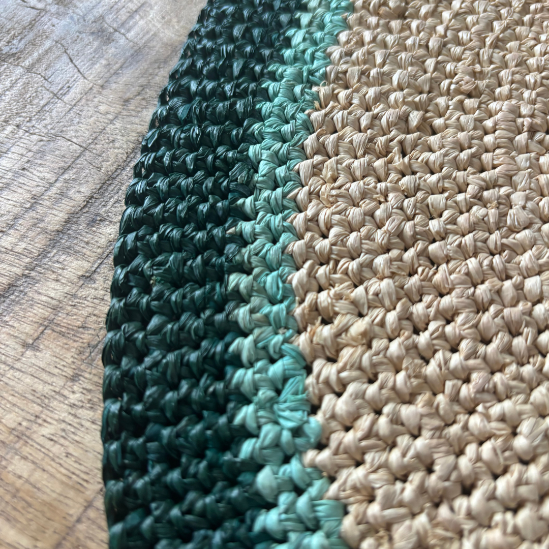 Set de Table Crocheté En Raphia