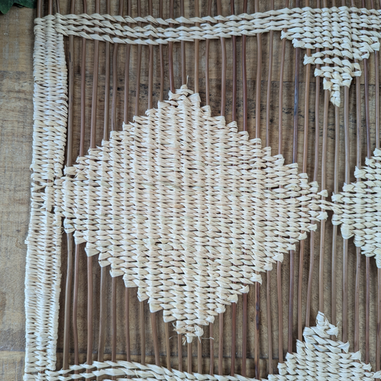 Lot de 2 Sets de table en Raphia et Osier