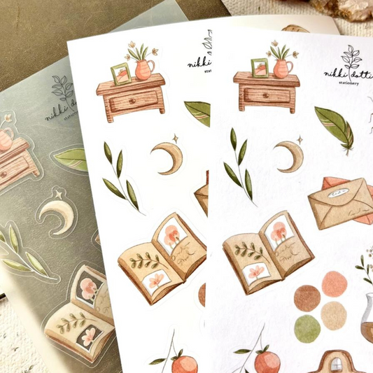 6 Feuilles d'Autocollants Petits Trésors