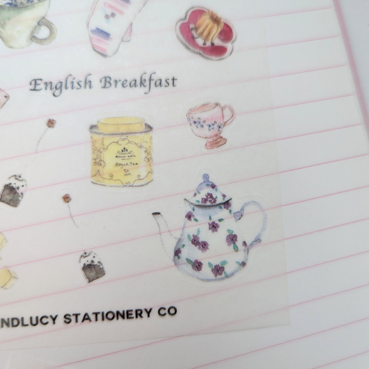 Set d'Autocollants Washi Tea Party 2 feuilles