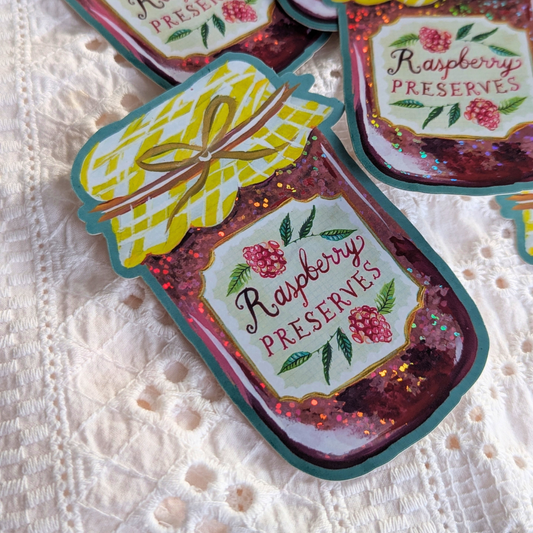 Sticker Vinyle Confiture de Framboise Katie Daisy