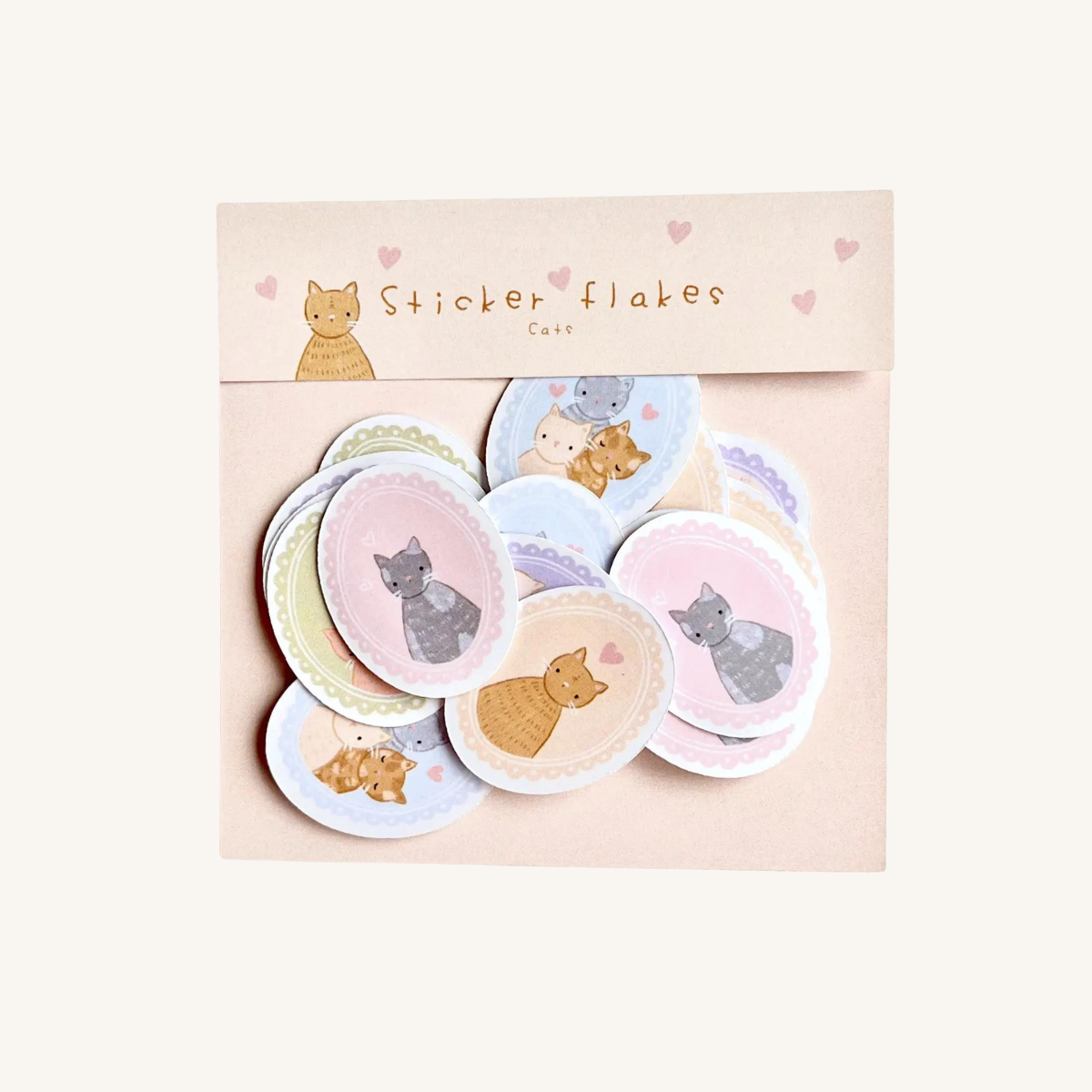 Pochette de Stickers Médaillons Chats