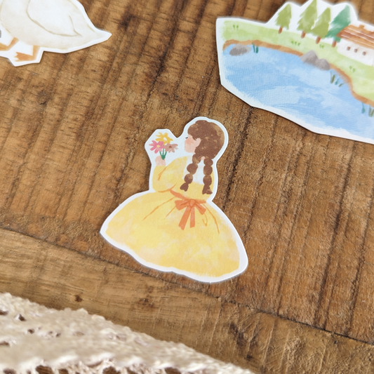 Pochette Stickers Mind Wave Floraison Beige