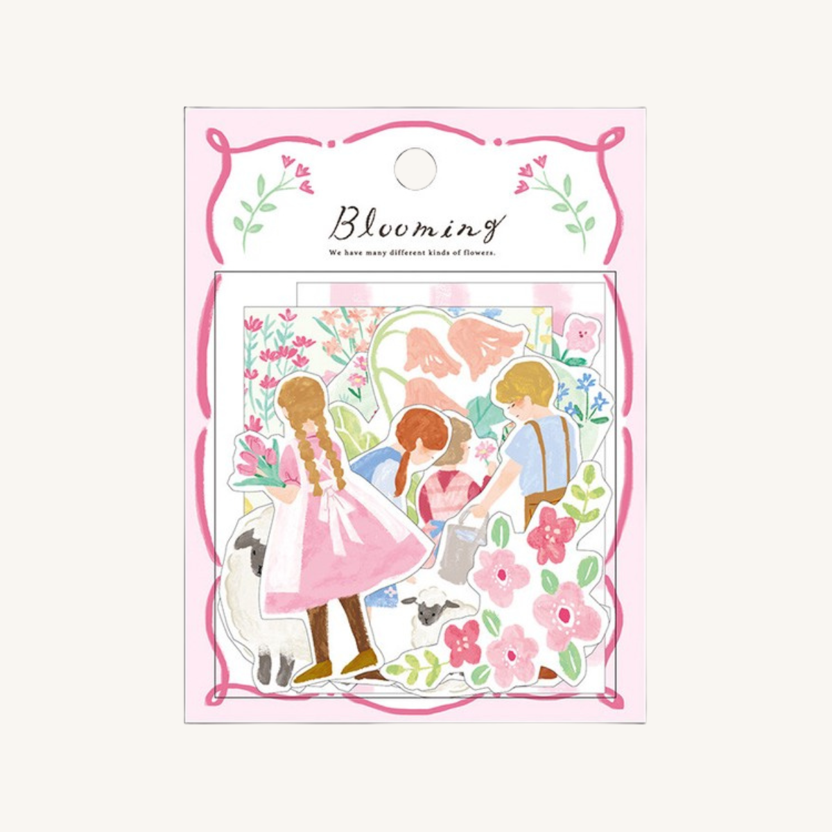 Pochette Stickers Mind Wave Floraison Rose
