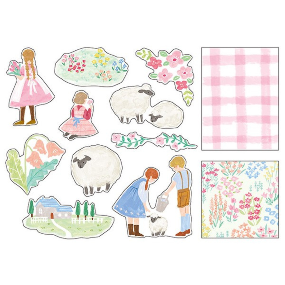 Pochette Stickers Mind Wave Floraison Rose