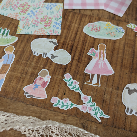 Pochette Stickers Mind Wave Floraison Rose