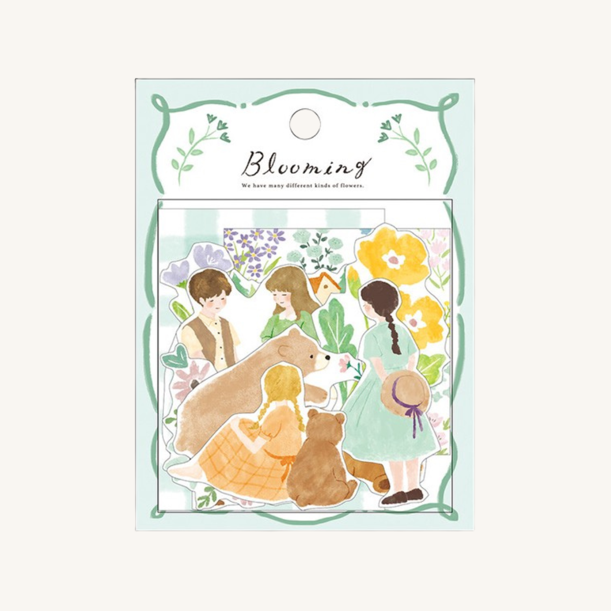Pochette Stickers Mind Wave Floraison Verte