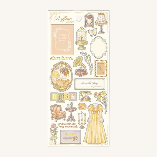 Stickers Jaunes Style Romantique