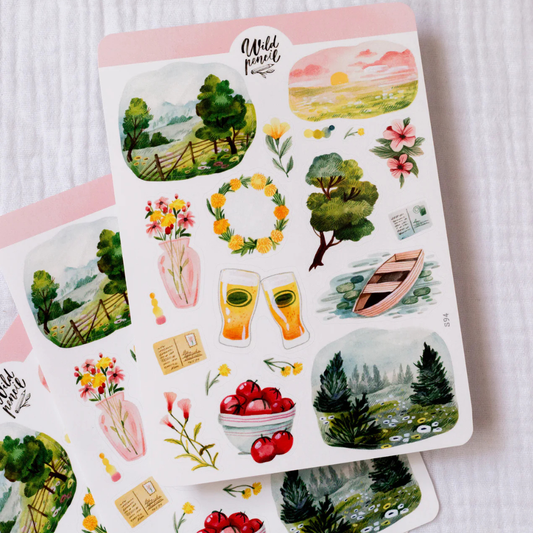 Stickers Summer In The Nature Wild Pencil