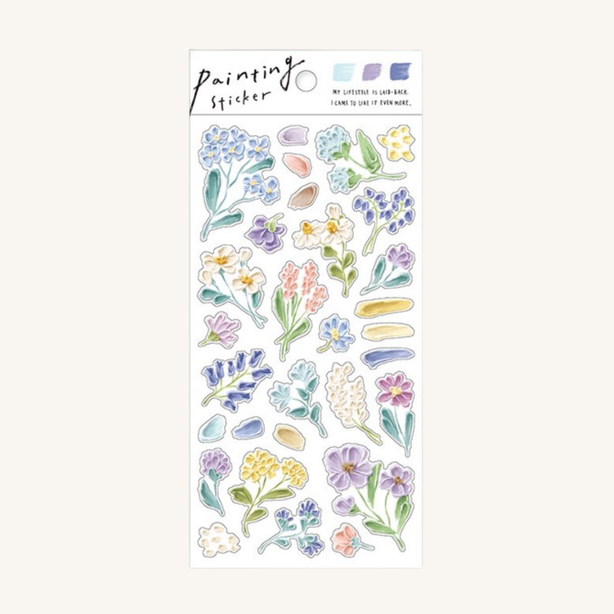 Planche de Stickers Mind Wave Fleurs Peinture à l'Huile