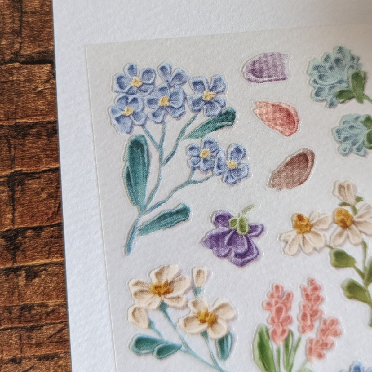 Planche de Stickers Mind Wave Fleurs Peinture à l'Huile